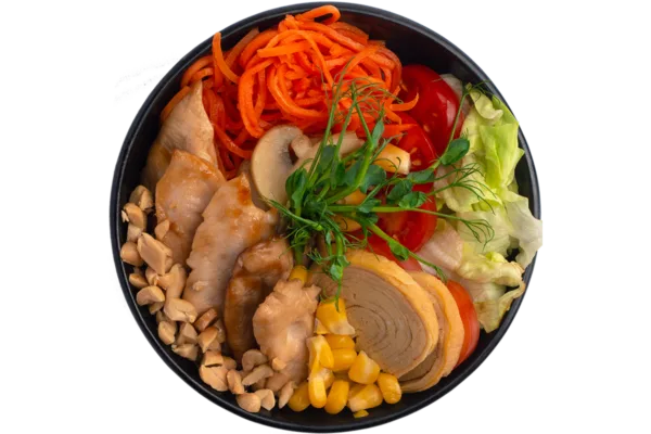 Боул з куркою теріякі від Ебоші суші в Буковелі