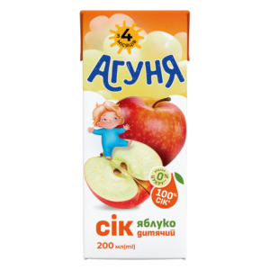 Напій Сік Агуня яблуко 0,2
