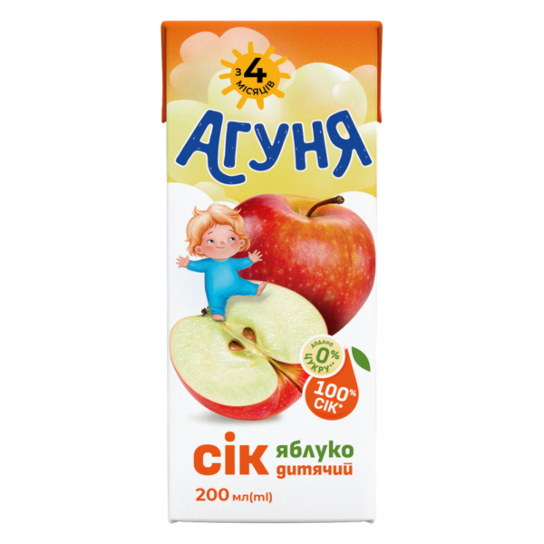 Напій Сік Агуня яблуко 0,2